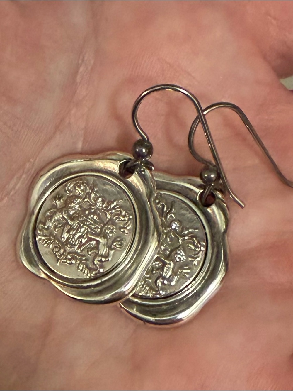 Brighton Beauty and Strength Stamp Pendant Earrings - Picture 5 of 5
